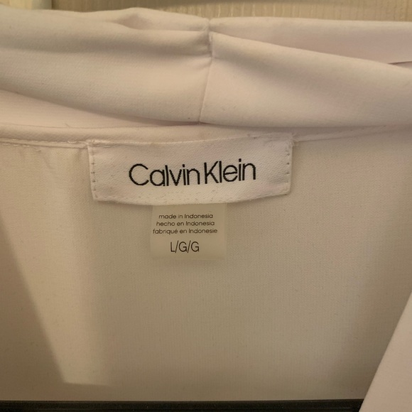 Calvin Klein White Blouse Large - Picture 2 of 3